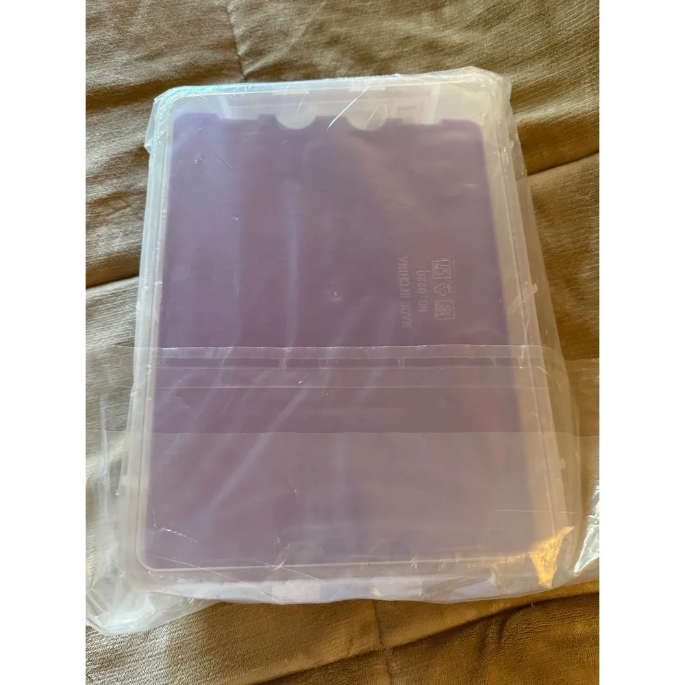 Baked with Love Deluxe Cake and Cupcake Caddy 9x13 Purple Clear Carrier